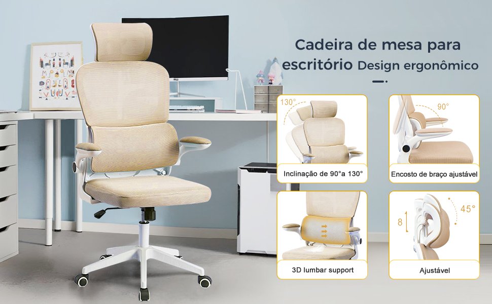 Cadeira de Escritório Ergonômica Perfeita: Design, Conforto e Ajustes