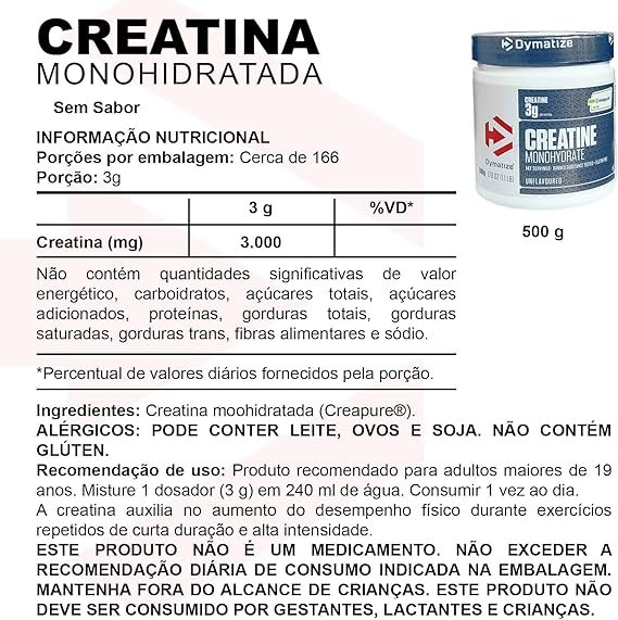 Dymatize Creatine Monohydrate Creapure 1 suplemento natural