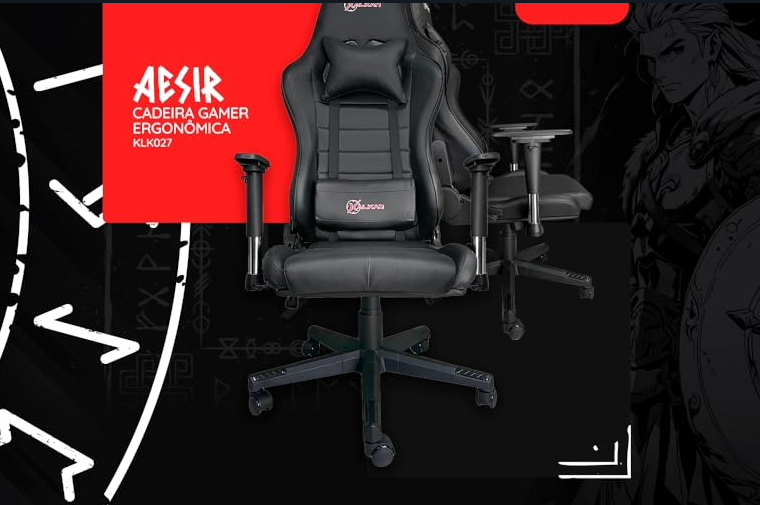 Cadeira Gamer Kalkan Aesir 2D Preta